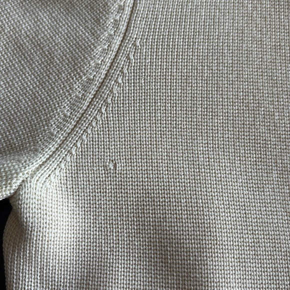 Tory Burch Merino Wool Cream Coat | Size Large - Picture 11 of 12